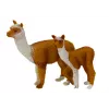 LEAN TOYS Figurine Adult Llama 8 cm with a Young Llama 6 cm Animals of the World