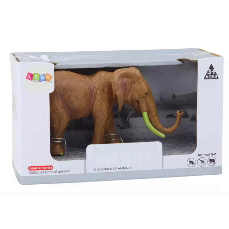 LEAN TOYS Collectible Figurine African Elephant Safari Brown