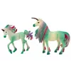 LEAN TOYS Collectible Figurines Unicorn with Little Green 2 pcs