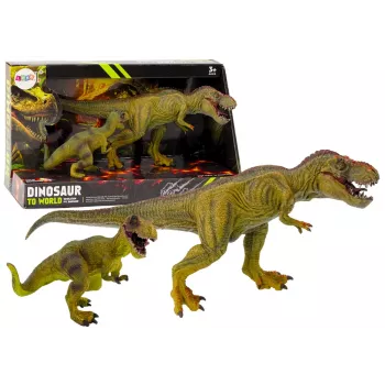 LEAN TOYS Set of Dinosaur Figures Tyrannosaurus With Small Realistic 2 pcs.