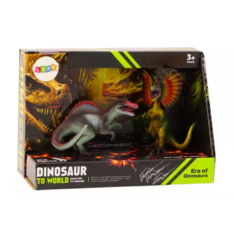 LEAN TOYS Dinosaur Figures Spinosaurus Dilophosaurus Set 2 Pieces