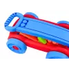 LEAN TOYS Set of Blocks in Blue and Red Wheeled Cart - 236 Pieces
