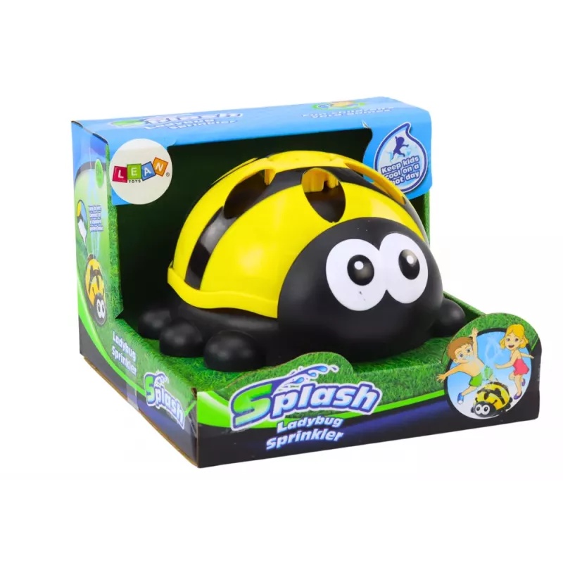 LEAN TOYS Garden Sprinkler Ladybug Water Fountain Yellow