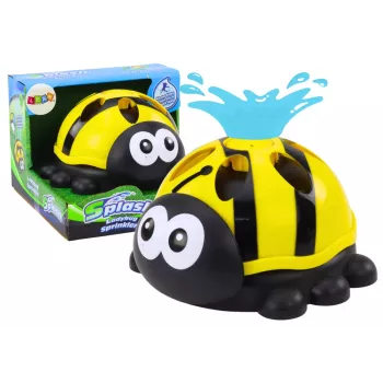 LEAN TOYS Garden Sprinkler Ladybug Water Fountain Yellow