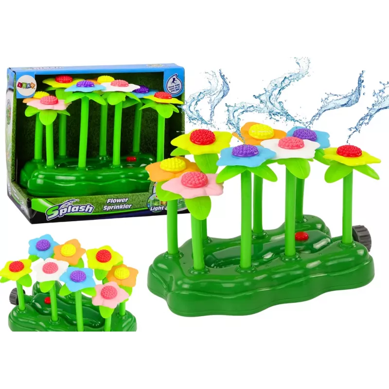 LEAN TOYS Garden Toy Water Flowers Sprinkler Fountain For Children Backlight
