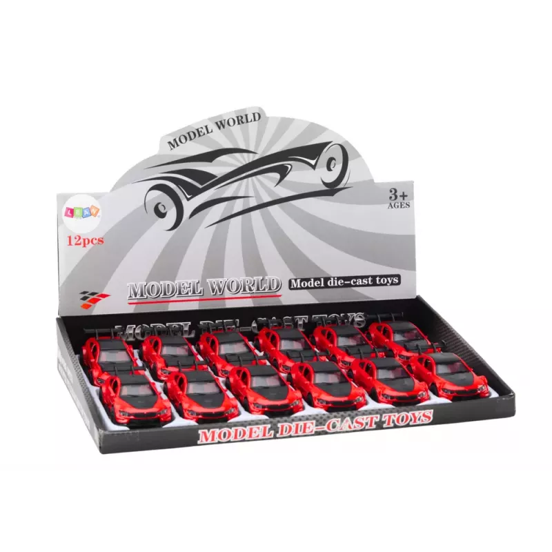 LEAN TOYS Car Sports Car 1:32 Friction Drive Red