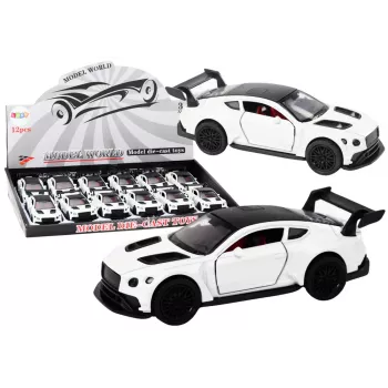 LEAN TOYS Car Sports Car 1:32 Friction Drive Pearl White