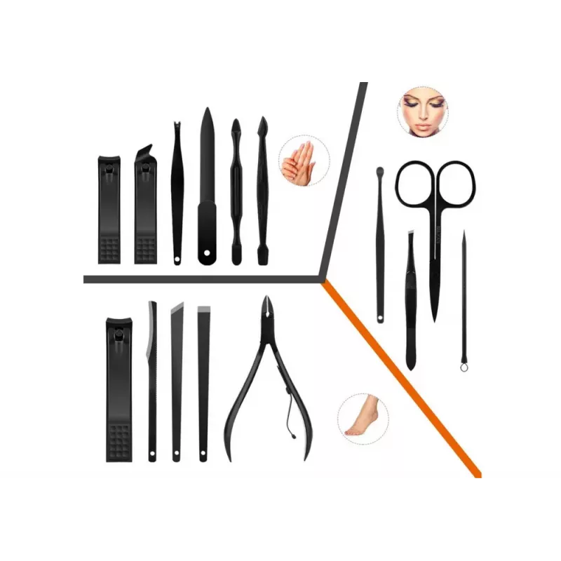 LEAN Elegant Nail and Cuticle Care Tool Set - 15 Pieces