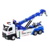 LEAN TOYS Truck With Crane Two Metal Hooks White And Blue Lights Sounds