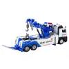 LEAN TOYS Truck With Crane Two Metal Hooks White And Blue Lights Sounds