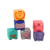 LEAN TOYS Soft Educational Blocks Animals Numbers Letters Colorful 12 Pcs