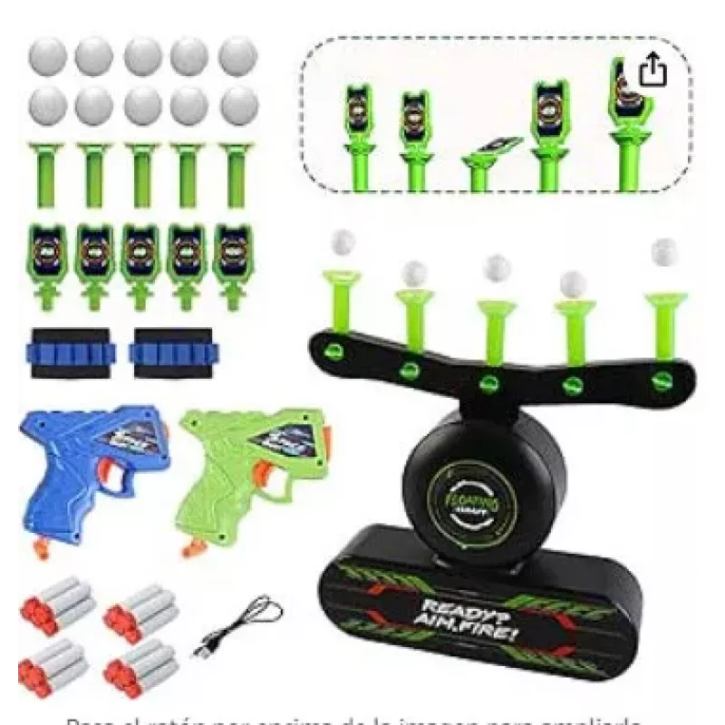 LEAN TOYS Shooting Target Game Gun Floating Balls