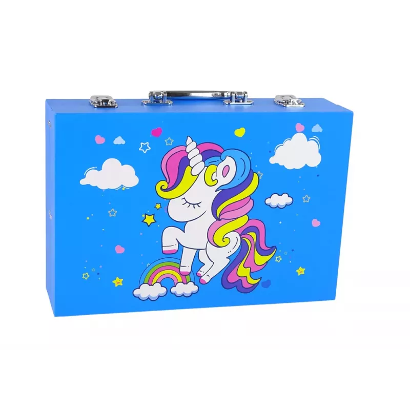 LEAN TOYS Large Art Set in a Suitcase 145 Pieces Unicorn