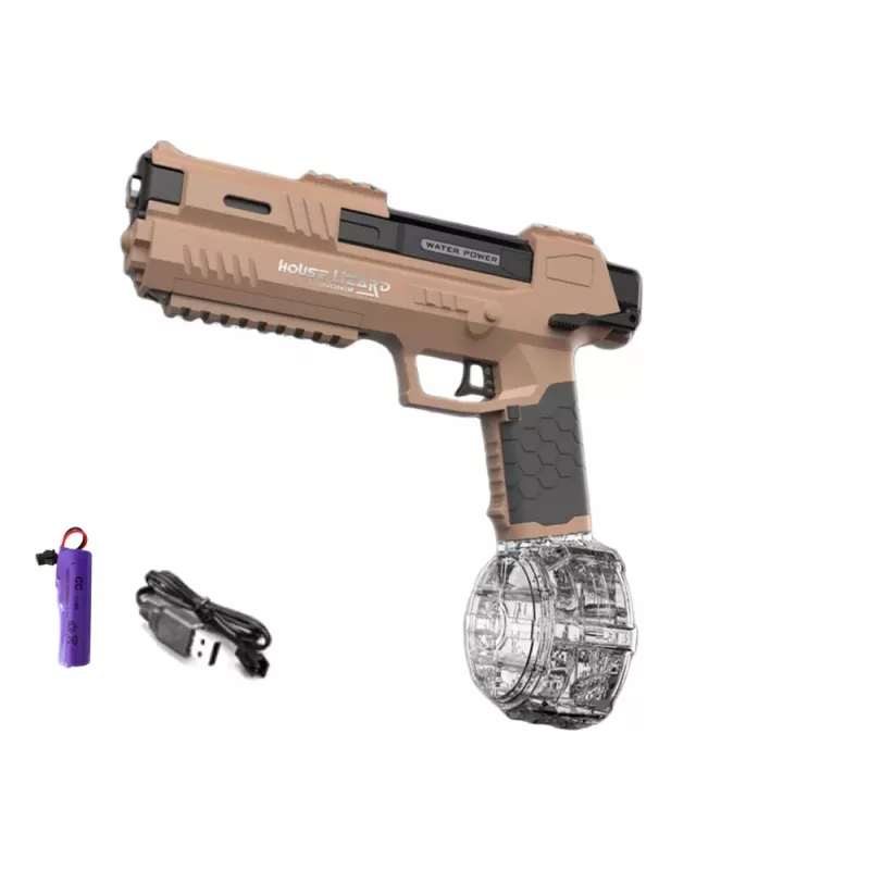 LEAN TOYS Automatic Water Gun Brown Transparent Container