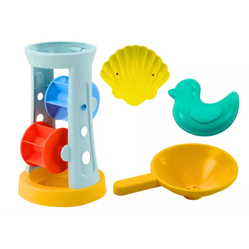 LEAN TOYS Sand Toy Set Grinder Rake Shovel Moulds