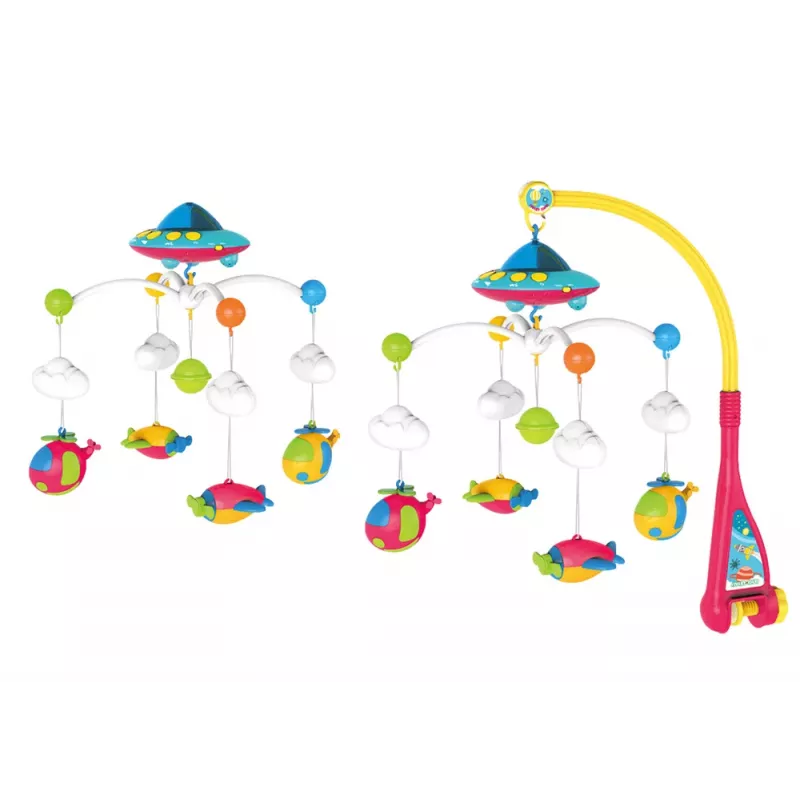 LEAN TOYS Crib Carousel for Baby UFO Planes Projector 108 Melodies
