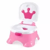 LEAN TOYS Interactive Pink Potty with Crown Musical Toilet for Toddlers 5 in 1