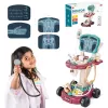 LEAN TOYS Medical Set on a Trolley, Little Doctor's Table, EKG Tools