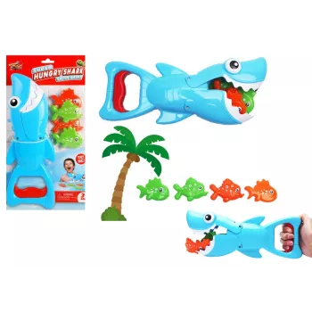 LEAN TOYS Bathing Game Set Shark Fish Hunter Blue