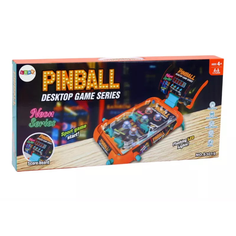 LEAN TOYS Pinball Arcade Game with LED Lights, Sounds, and Digital Scoreboard
