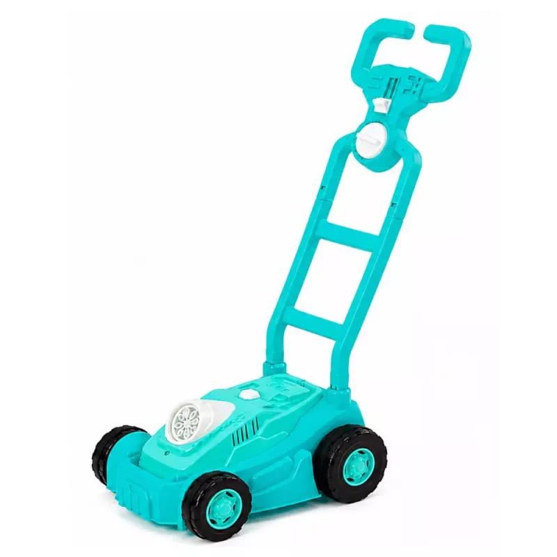 LEAN TOYS Bubble Machine Ride-on Lawn Mower with Handle Blue