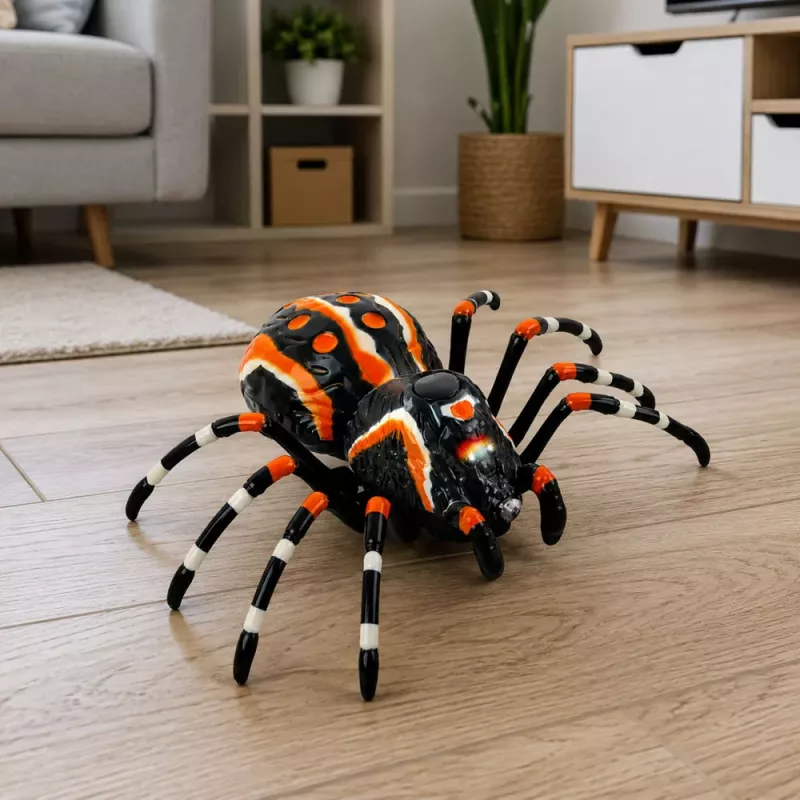LEAN TOYS Remote Controlled Spider Tarantula Infrared Black R/C ST