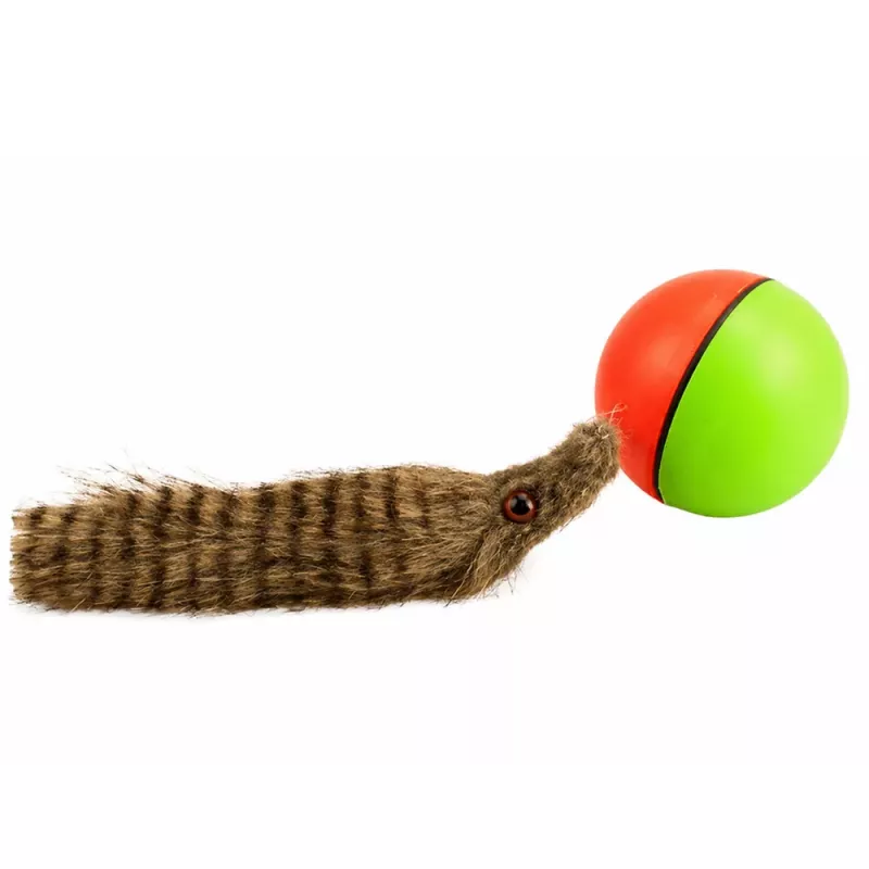 LEAN TOYS Ball with Fluffy Ferret Tail Interactive Bath Toy
