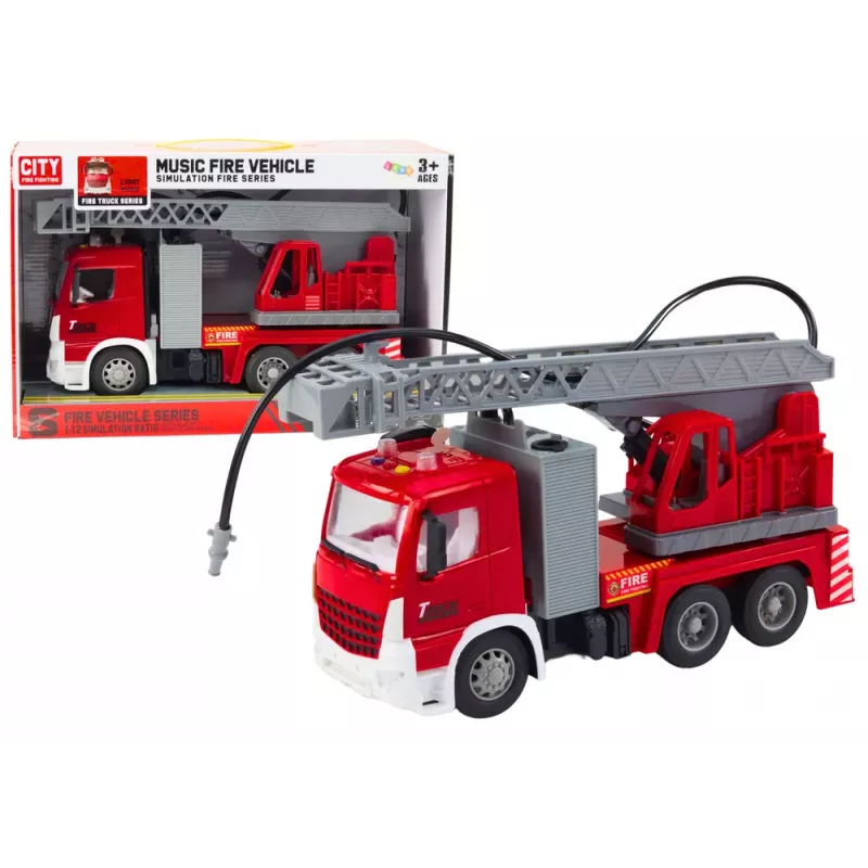 LEAN TOYS Fire Department Friction Drive With Light And Sound Boom