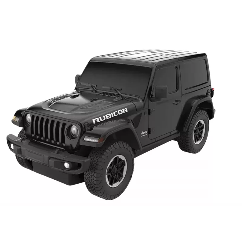 JEEP Wrangler JL Rubicon Remote Controlled RC Car Rastar Black 1:24