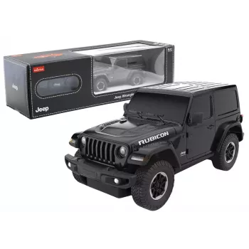 JEEP Wrangler JL Rubicon Remote Controlled RC Car Rastar Black 1:24