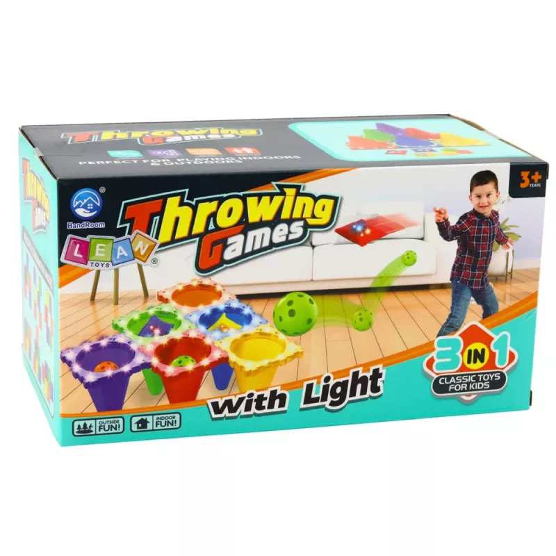 LEAN TOYS Set of Sports Skill Games Throw to the Target 3in1