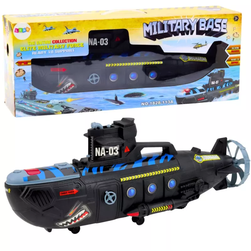 LEAN TOYS Military Submarine Black Lights Sounds