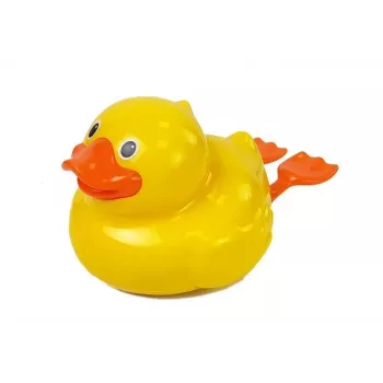 LEAN TOYS Yellow Duck on Batteries 18 cm for the Bath