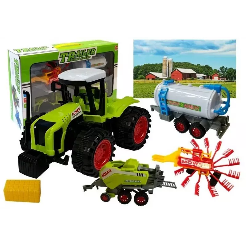 LEAN TOYS Set of Vehicle Farmer Tractor