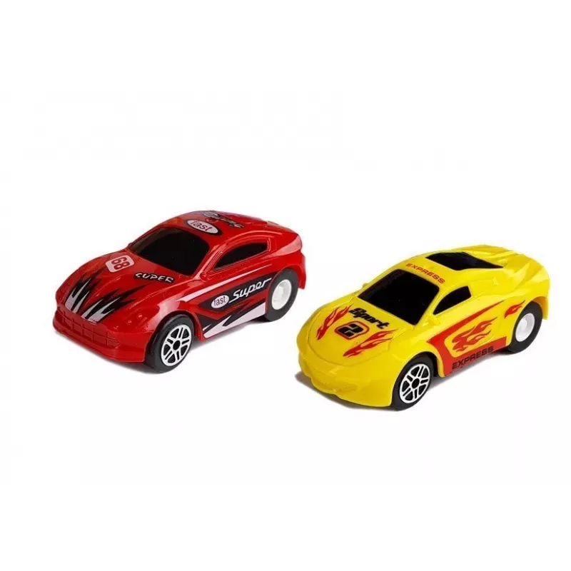 LEAN TOYS Race Track with 4 Loops, Two 181 cm Cars