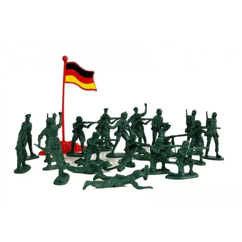 LEAN TOYS Large Military Set 100 Pieces Soldiers Flags