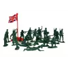 LEAN TOYS Large Military Set 100 Pieces Soldiers Flags