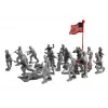LEAN TOYS Large Military Set 100 Pieces Soldiers Flags