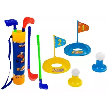 LEAN TOYS Children's Golf Set Clubs Holes with Flags Balls