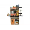 LEAN TOYS Children's Kitchen with Lights, Sounds, Plates & Accessories, Pink, 65 Pieces