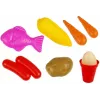 LEAN TOYS Interactive Kitchen For Children with Refrigerator, Water Tap, Accessories, 58 pcs.