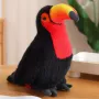 LEAN TOYS Plush Toucan Bird Plush Toy Mascot Cuddly Toy Red 20cm