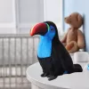 LEAN TOYS Plush Toucan Bird Toy Blue 35cm