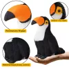 LEAN TOYS Plush Toucan Bird Plush Toy Mascot Cuddly Toy White 35cm