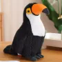 LEAN TOYS Plush Toucan Bird Plush Toy Mascot Cuddly Toy White 35cm