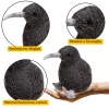 LEAN TOYS Plush Kiwi Bird Soft Toy Mascot Cuddly Toy Black 17cm