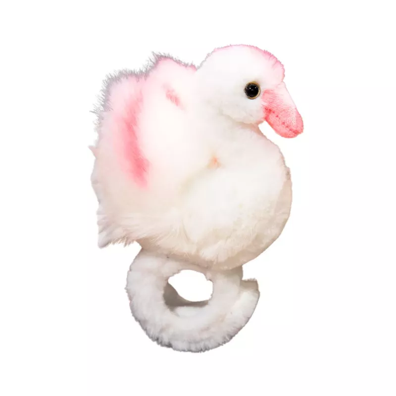 LEAN TOYS Plush Swan Mascot Wristband Bracelet Hand White
