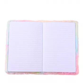 LEAN Plush Fur Notebook Lined Penguin Notebook Colored A5