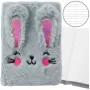 LEAN Plush Fur Notebook Lined Notebook With Rabbit Colored A5