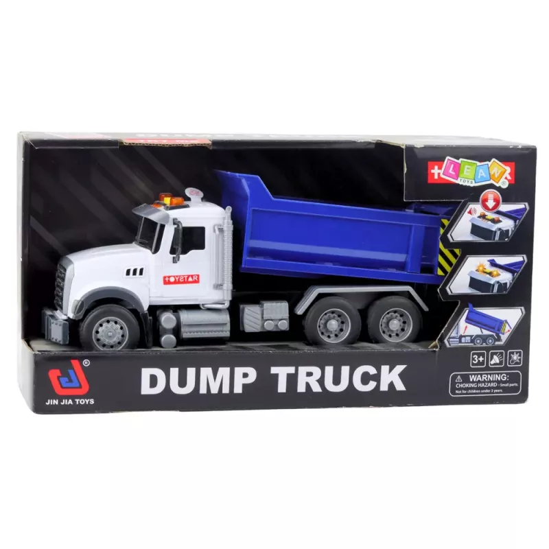 LEAN TOYS Tipper Truck Moving Box Lights Sounds Blue